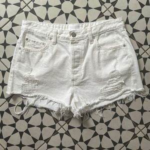 Boyish denim white cut off shorts size 29